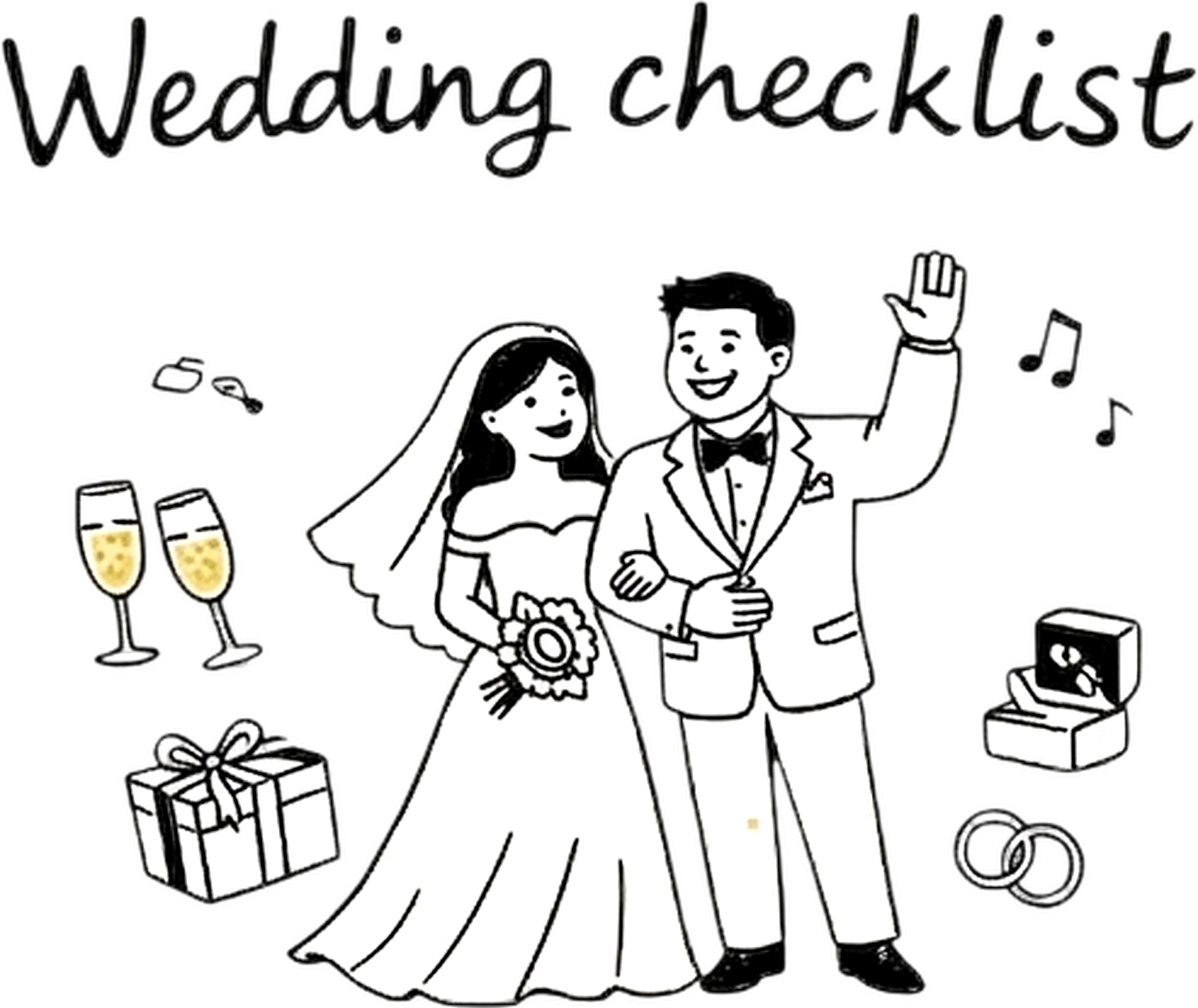 Wedding checklist illustration